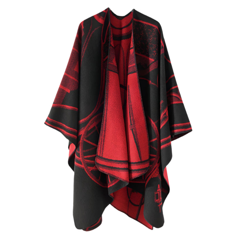 Printed Knit Cape
