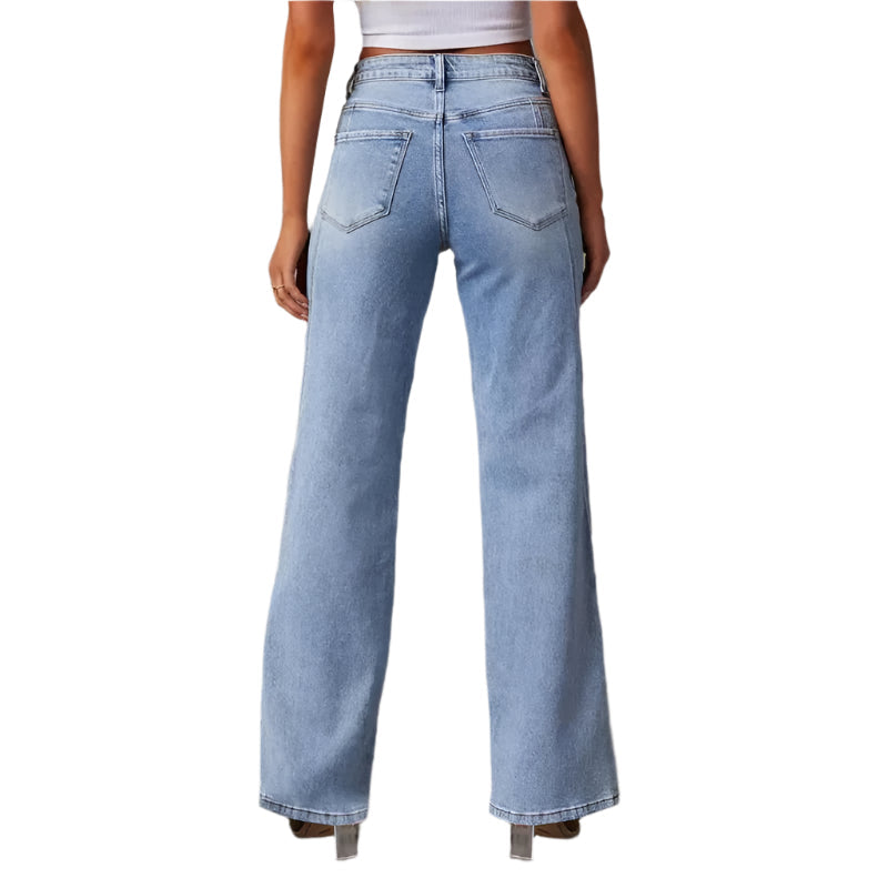 High-Rise Wide-Legged Jeans