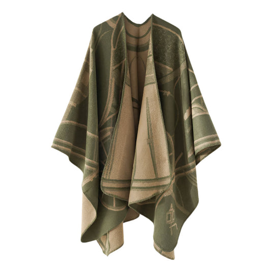 Printed Knit Cape