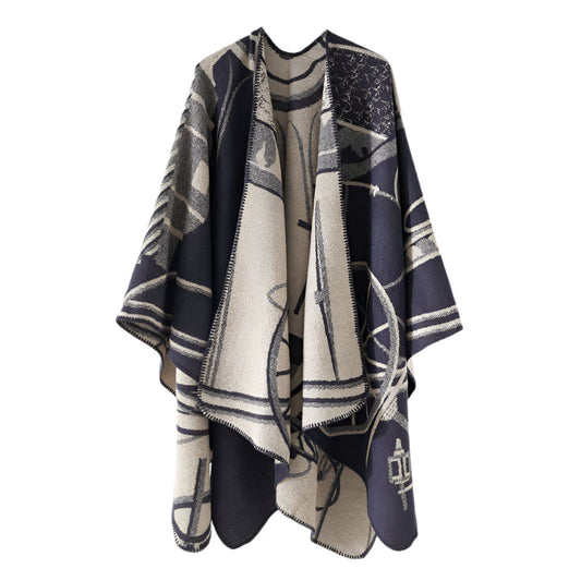 Printed Knit Cape